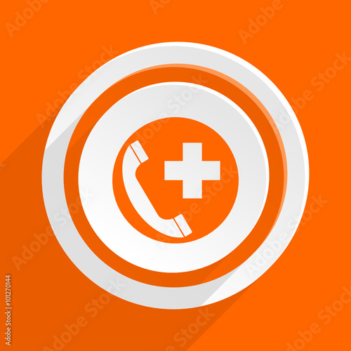 orange flat web vector icon