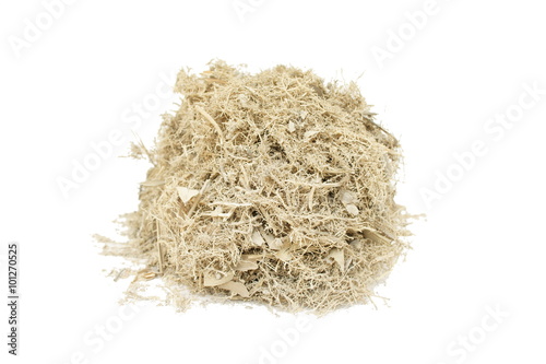 dried bamboo roots isolated on white background