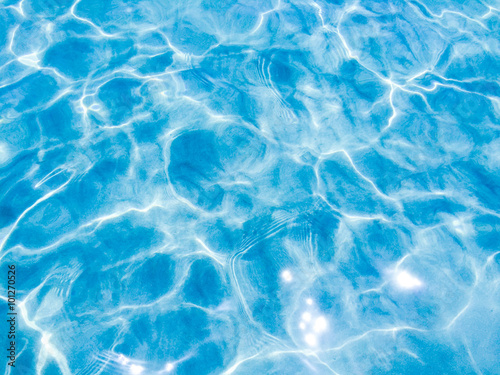 Sparkling refreshing blue water background texture
