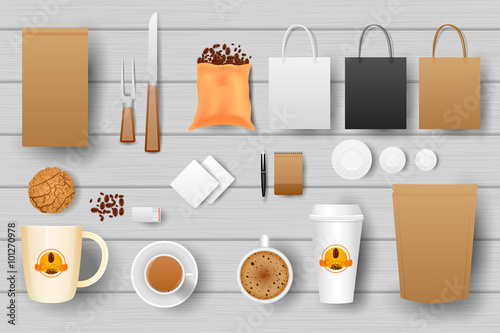 Identity branding mockup for coffee