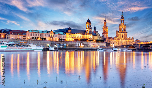 View of Dresden on Elbe, Saxony, Germany