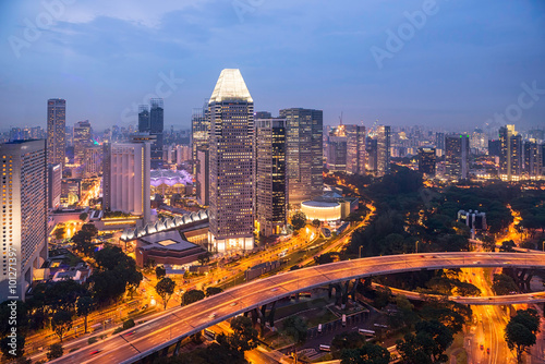 singapore city skyline photo