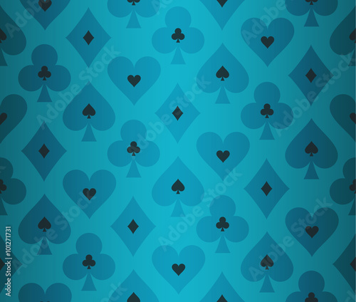 Simple turquoise poker background with transparent effect