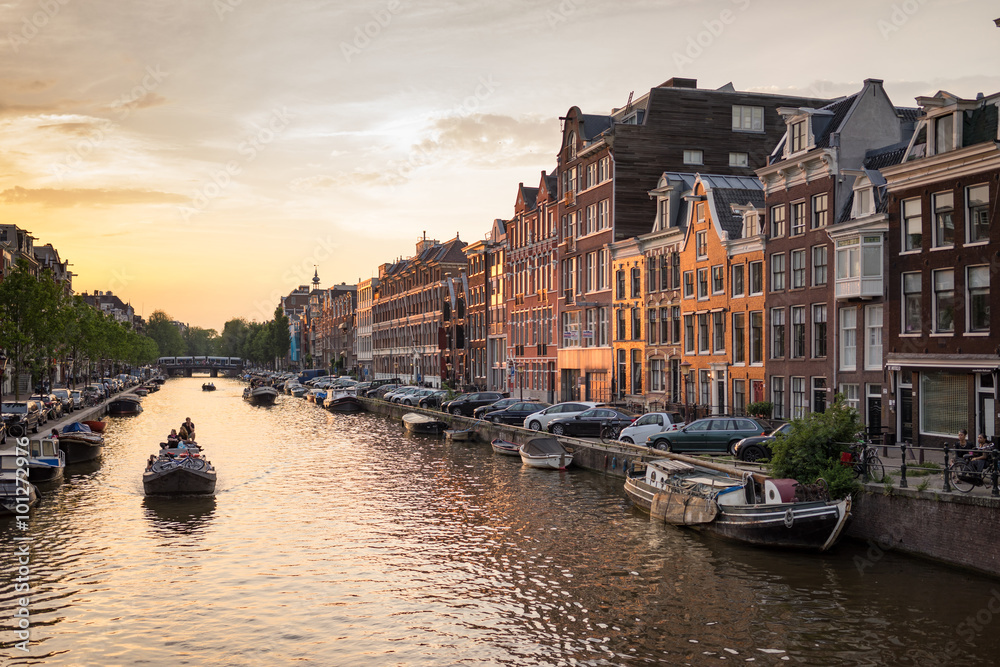 Naklejka premium Prinsengracht Amsterdam Canal
