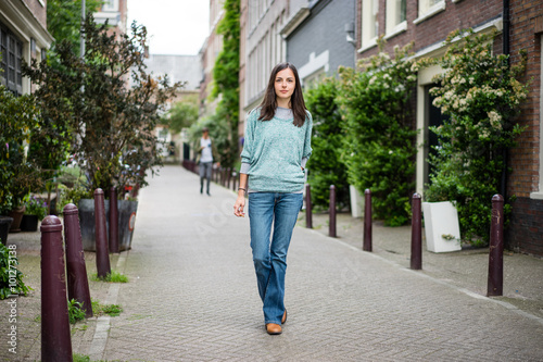 women posing Amsterdam streets