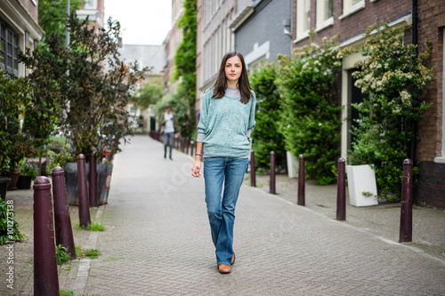 Photography women posing Amsterdam streets