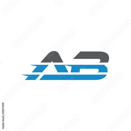 Simple Modern Dynamic Letter Initial Logo ab