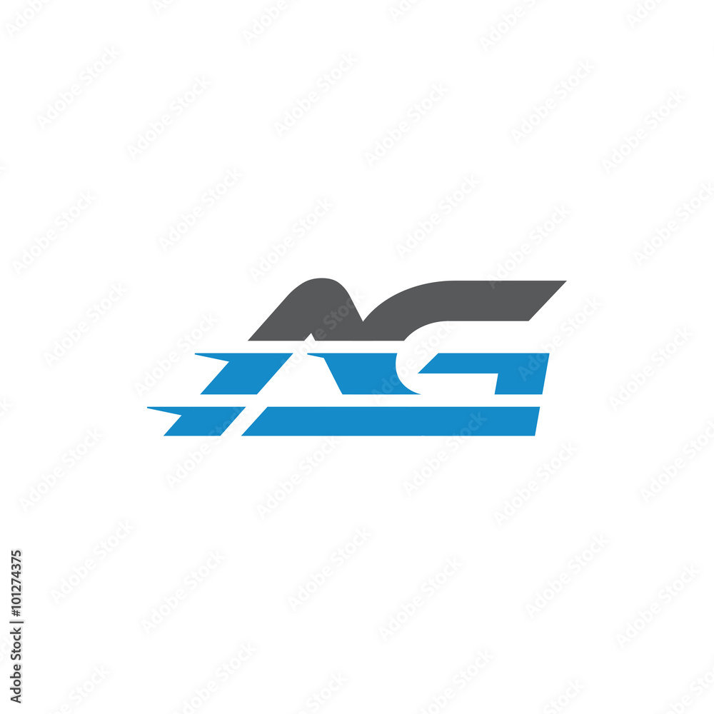 Simple Modern Dynamic Letter Initial Logo ag Simple Modern Dynamic Letter Initial Logo ag