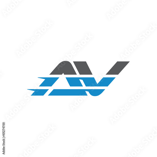 Simple Modern Dynamic Letter Initial Logo av