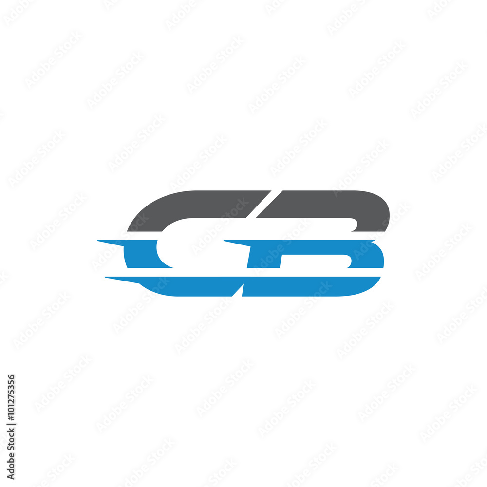Simple Modern Dynamic Letter Initial Logo cc