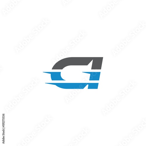 Simple Modern Dynamic Letter Initial Logo ci