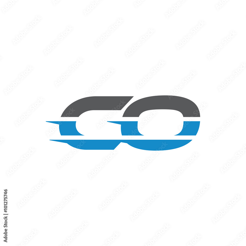 Simple Modern Dynamic Letter Initial Logo co