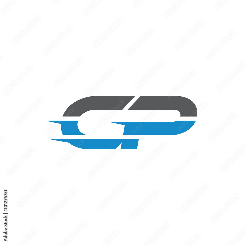 Simple Modern Dynamic Letter Initial Logo cp