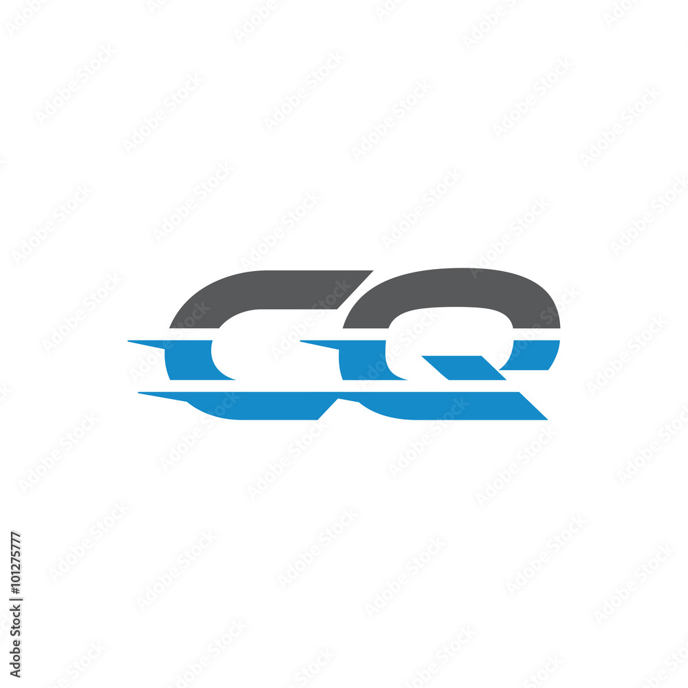 Simple Modern Dynamic Letter Initial Logo cq