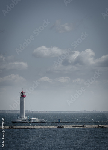 Lighthouse in Odessa sea port  in Ukraine