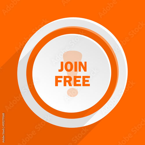  flat orange vector icon