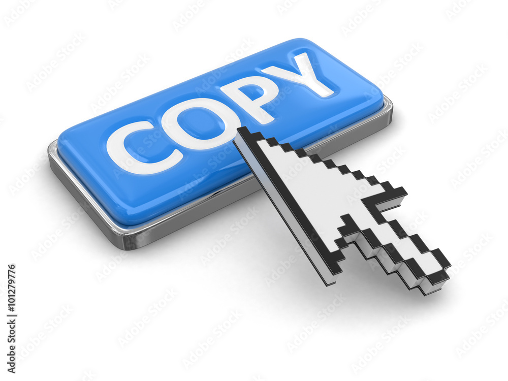Cursor and button copy. Image with clipping path Cursor and button copy. Image with clipping path