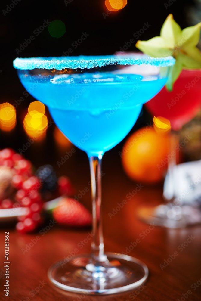 bright refreshing cocktails: blue margarita