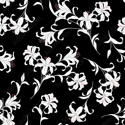 Wallpaper Mural 百合の花パターン Torontodigital.ca