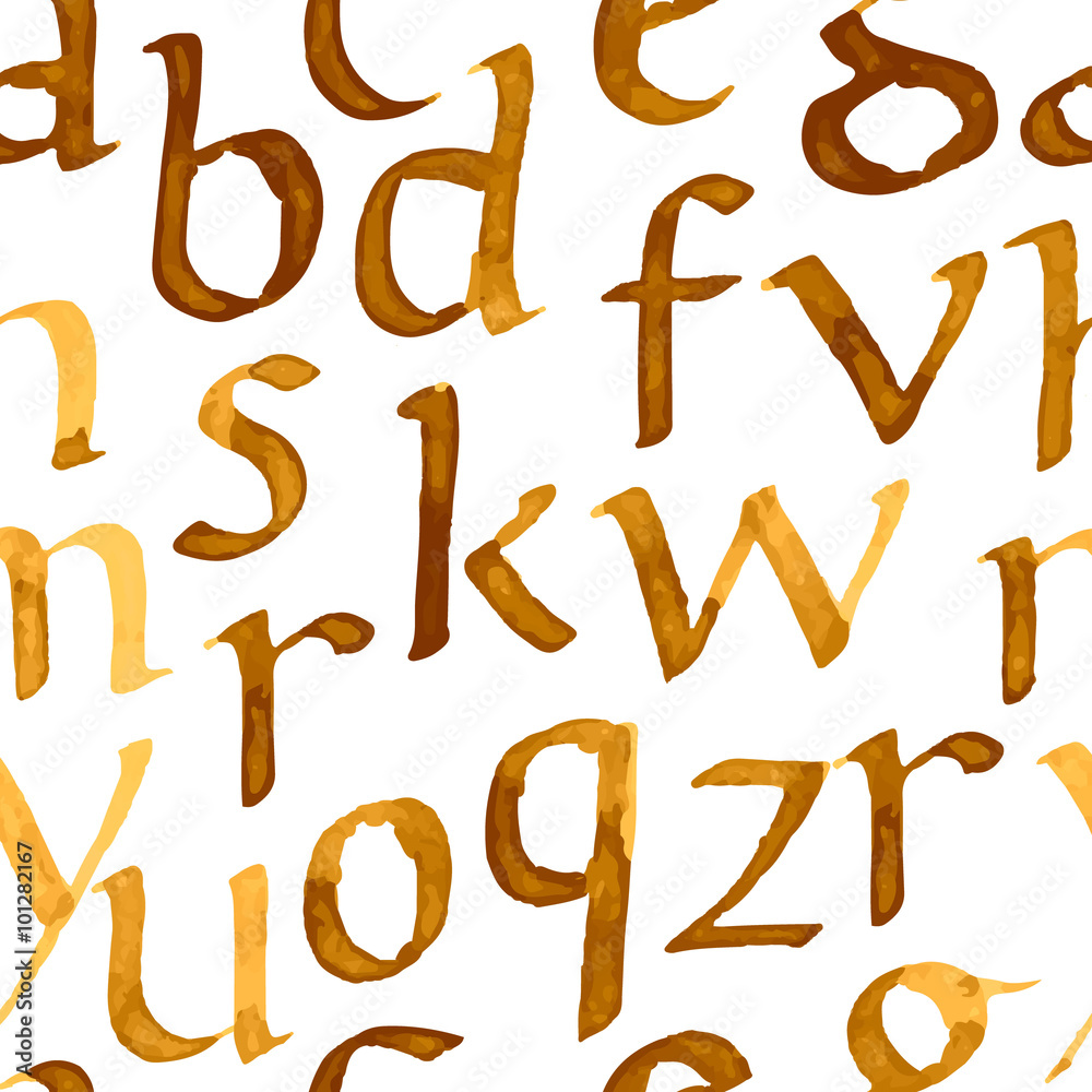 Seamless pattern with watercolor letters. Seamless pattern with watercolor letters.