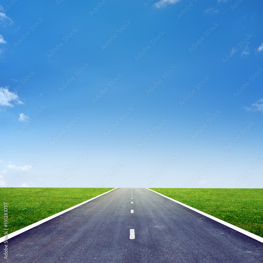 Highway road  with blue sky