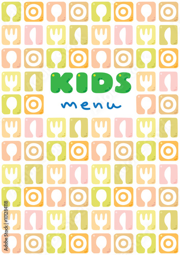 Design template background or cover for Kids Menu 