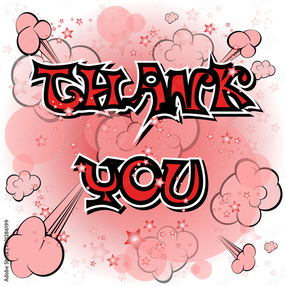 Thank You - Comic book style word on abstract background. Thank You - Comic book style word on abstract background.