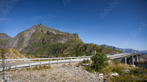 Bridge on Lofoten islands  Norway