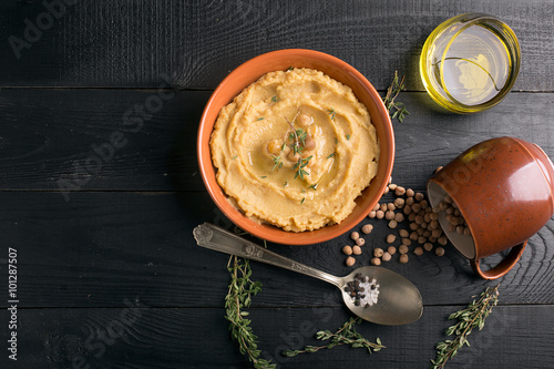 Traditional oriental hummus