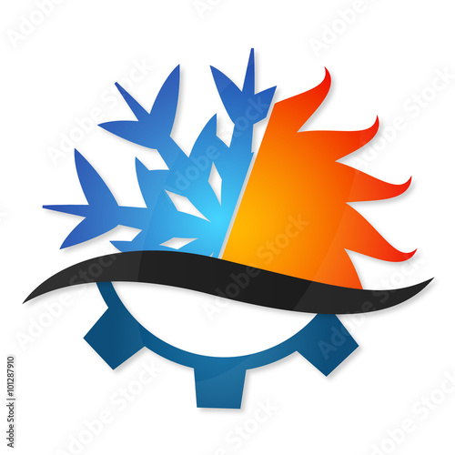 Repair air conditioner for the home, symbol business