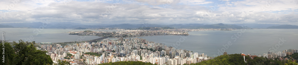 Florianópolis-SC Brazil aerial view, panoramic