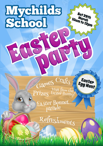 Cartoon Easter Bunny Invite