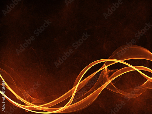 fire curly lines abstract background