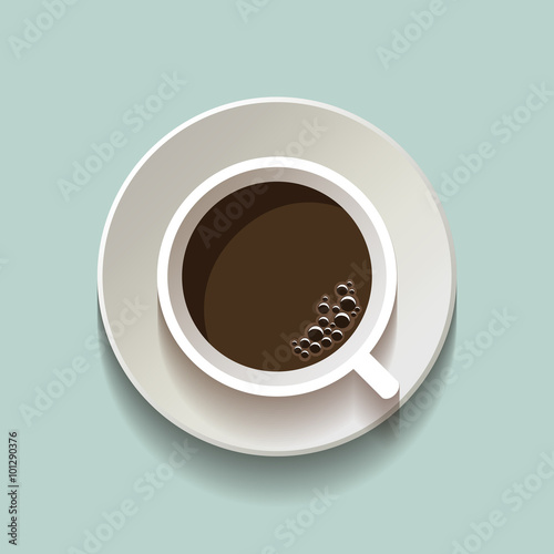Flat vector coffee cup icon