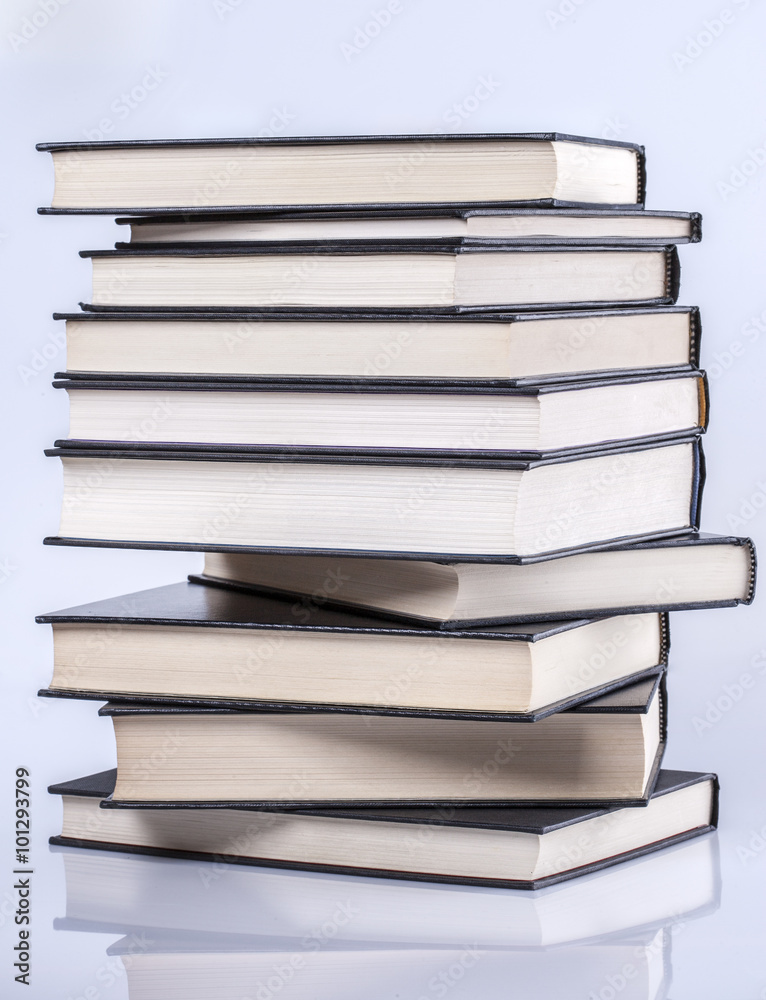 Stack of hardcover books Stack of hardcover books