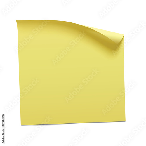 yellow sticky note, vector
