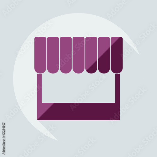 Flat concept, set modern design with shadow marketing sales