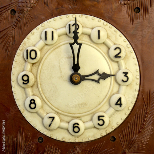 Clock face.  Vintage wall clock