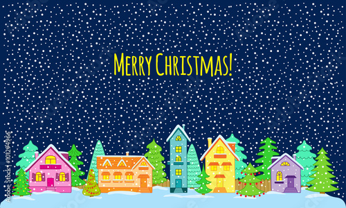 Winter night. Merry Christmas!