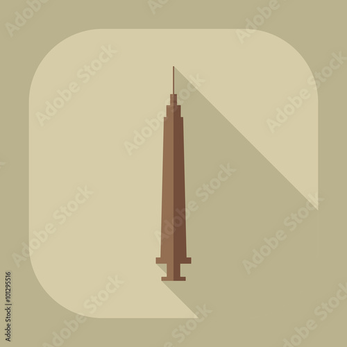 Flat modern design with shadow dentist tool