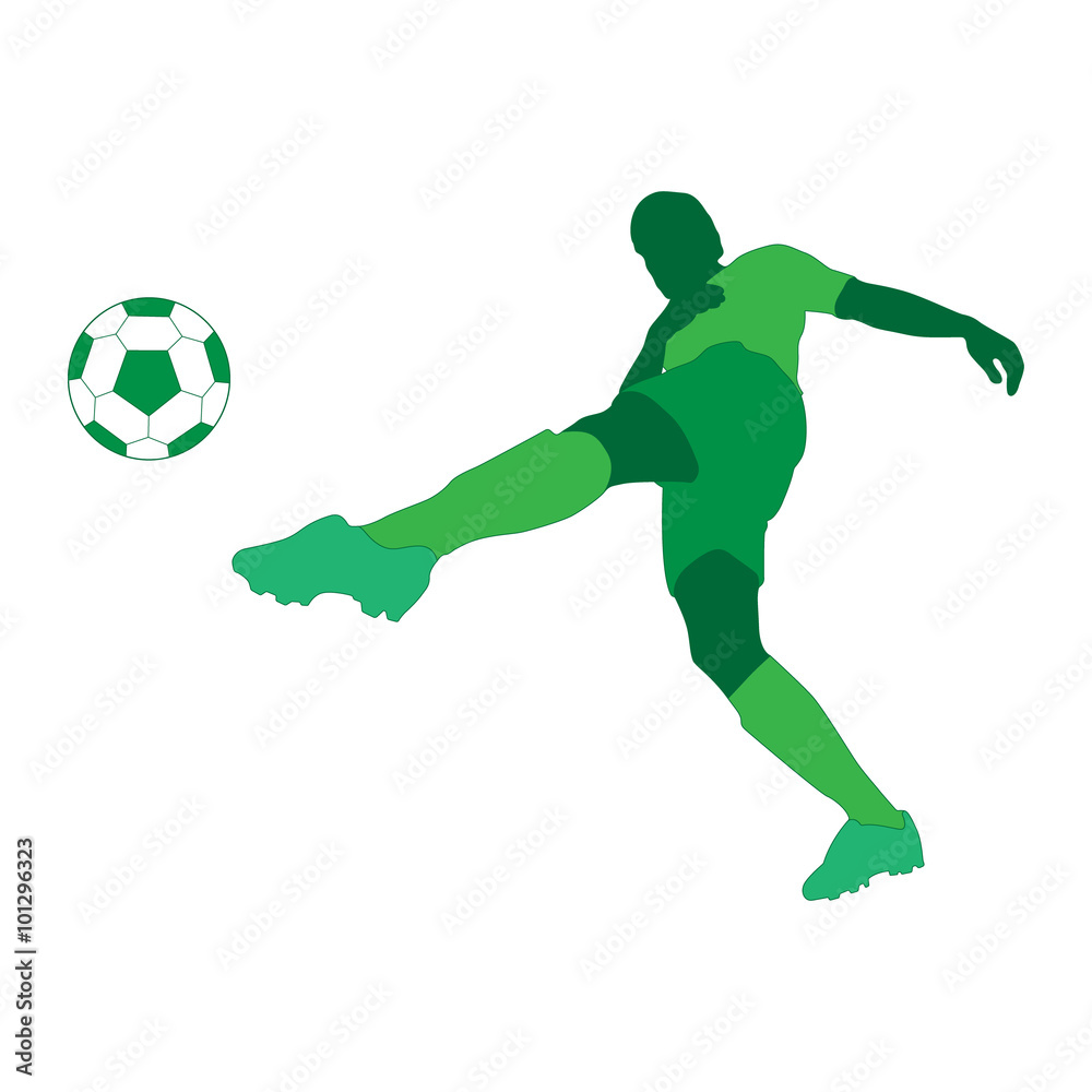 Fußballer in Grün