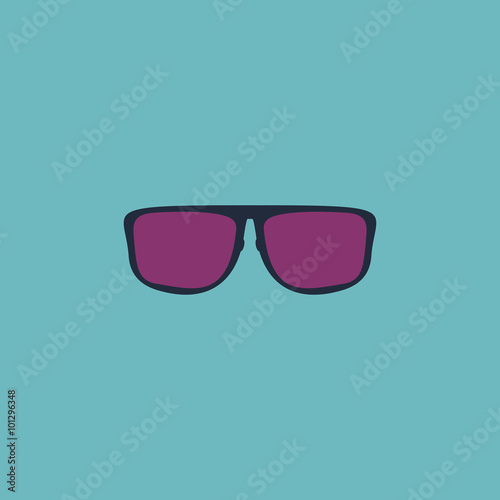 Glasses flat icon