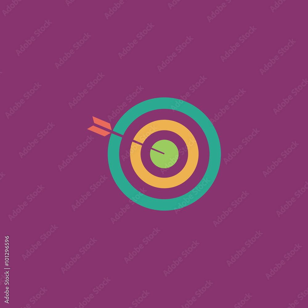 Successful shoot flat icon Successful shoot flat icon