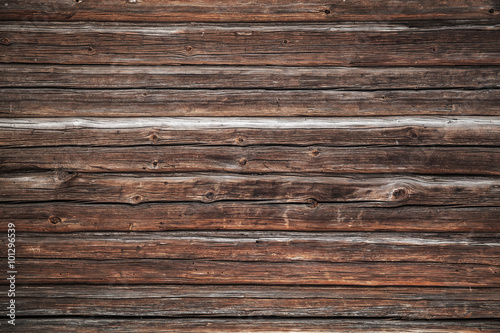 Dark brown old grungy wooden wall  background