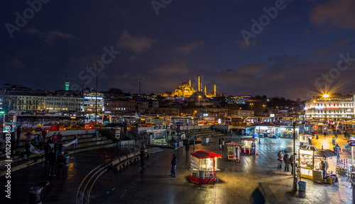 Eminonu square at night istanbul