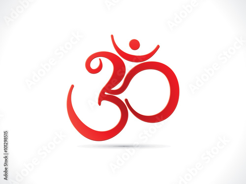 abstract artistic om text
