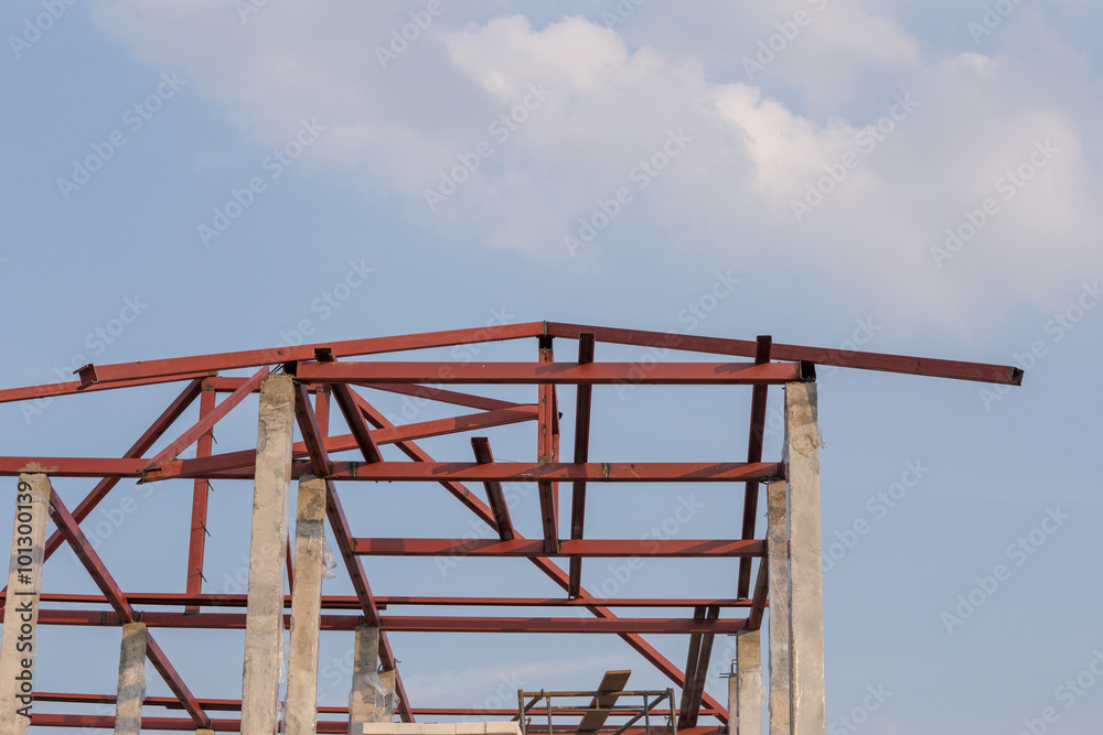 structural steel beam on roof of building residential constructi structural steel beam on roof of building residential constructi