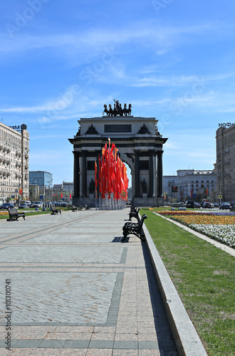 Triumphal arch in Moscow to celebrate the victory over Napoleon