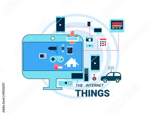 The Internet of Things vector illustration.