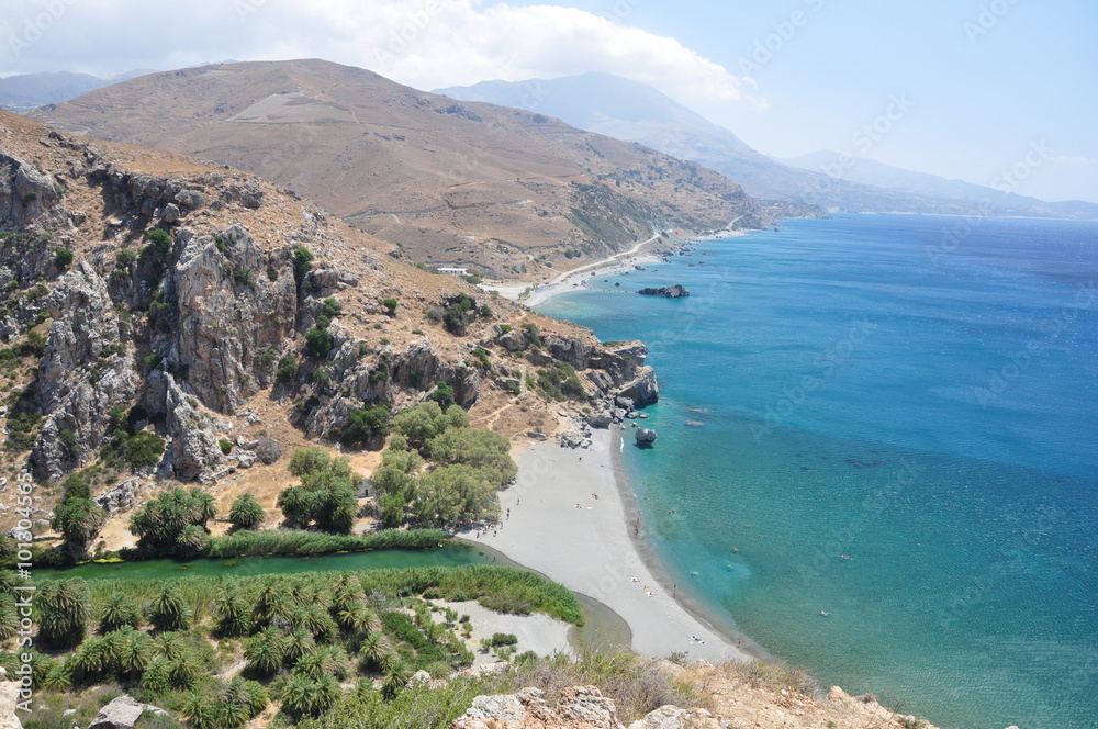Palmenstrand von Preveli auf der Insel Kreta